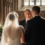 Gordon Ramsay beaming with pride stands with his daughter Holly exchanging vows with Olympic swimmer Adam Peaty at historic A