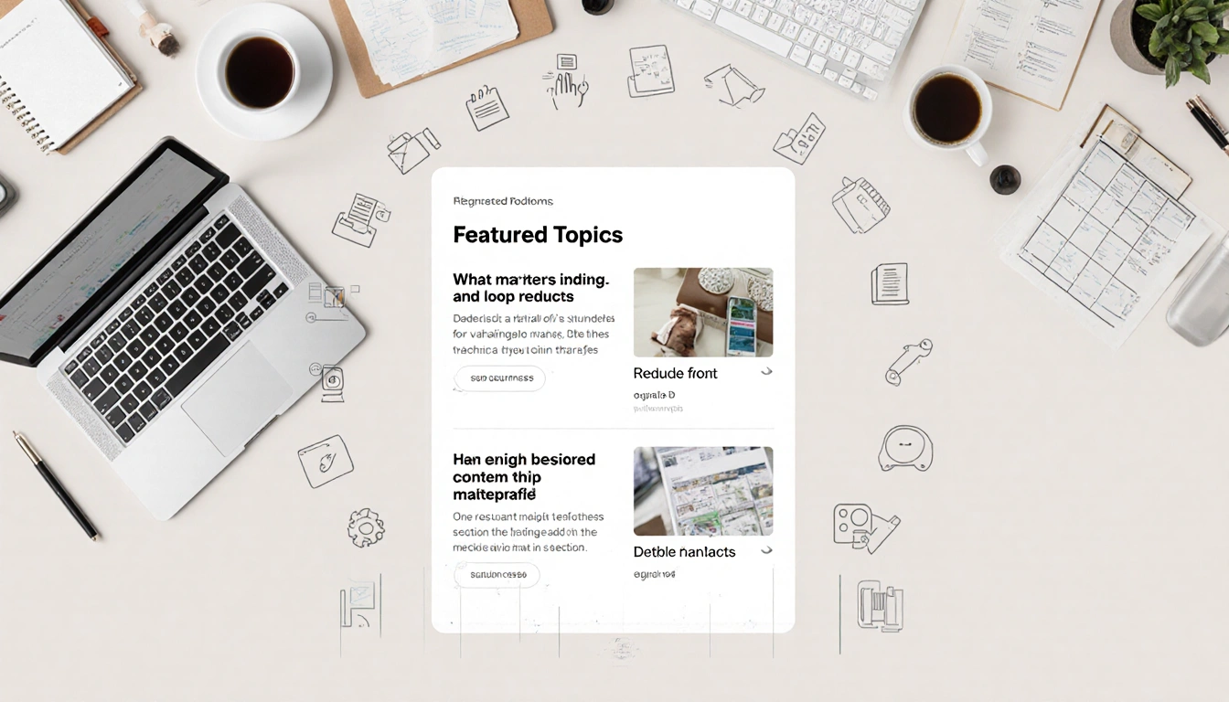 Laptop displaying organized digital notes and diagrams with clean lines and workspace backdrop