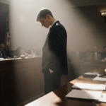 Young man stands before judge