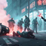 Chatbot typing a message with a question mark and friendly smile