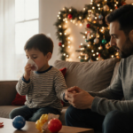 Parent holding child