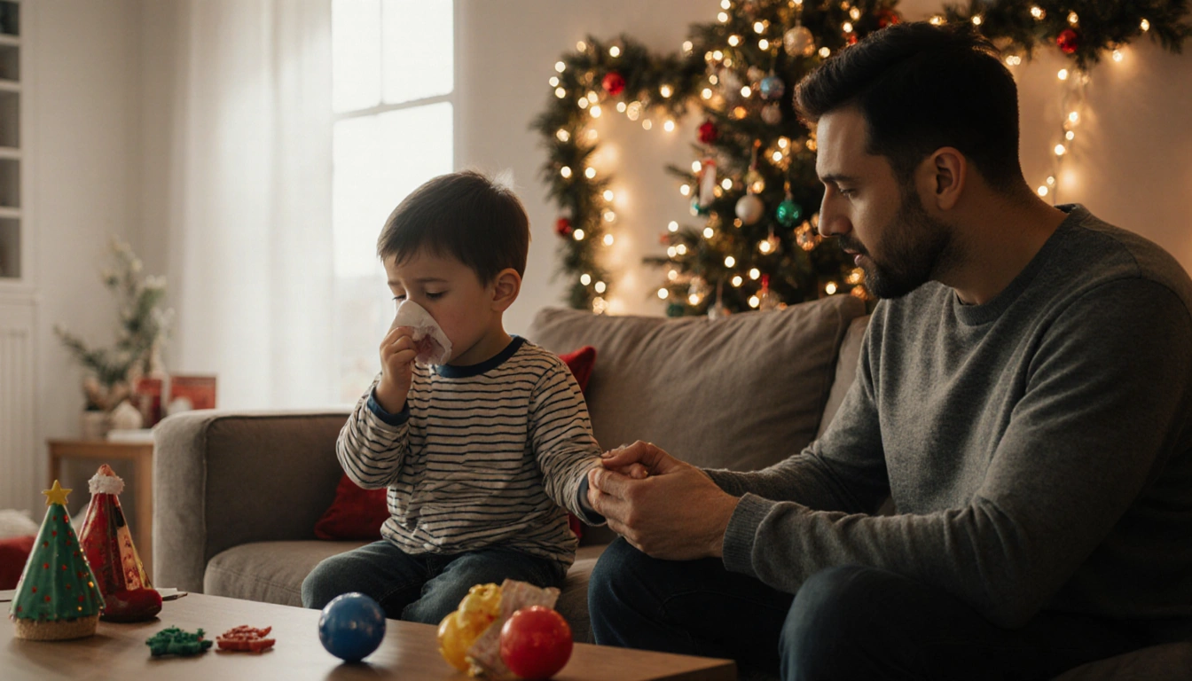 Parent holding child