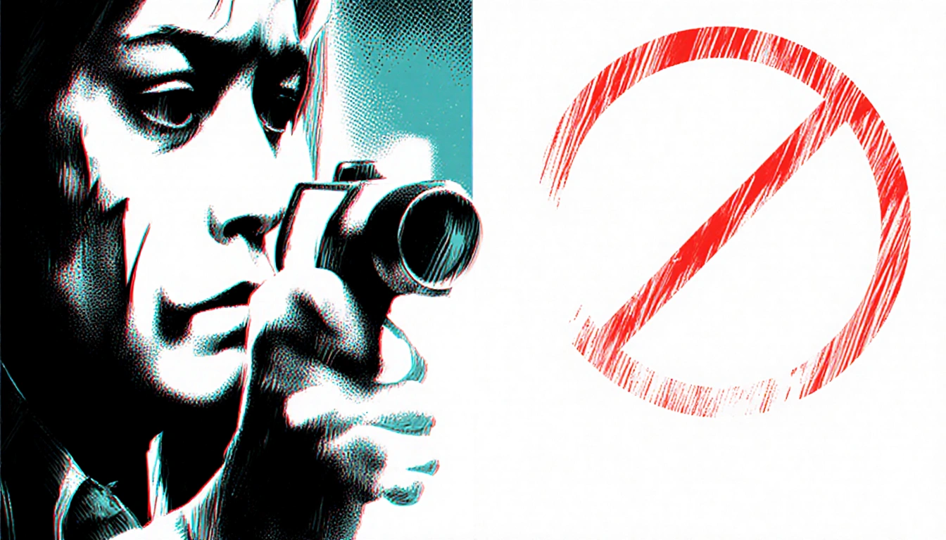 Chat message asking about non-violence content with friendly tone.