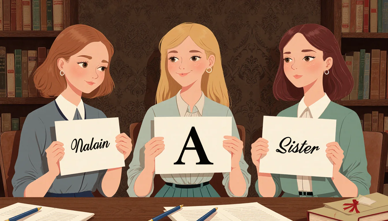Sisters sitting together with graduate signs and books in a cozy warm study room.