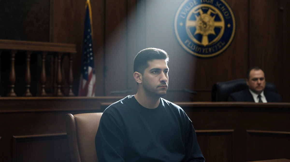 Adrian Gonzales sitting in defendant