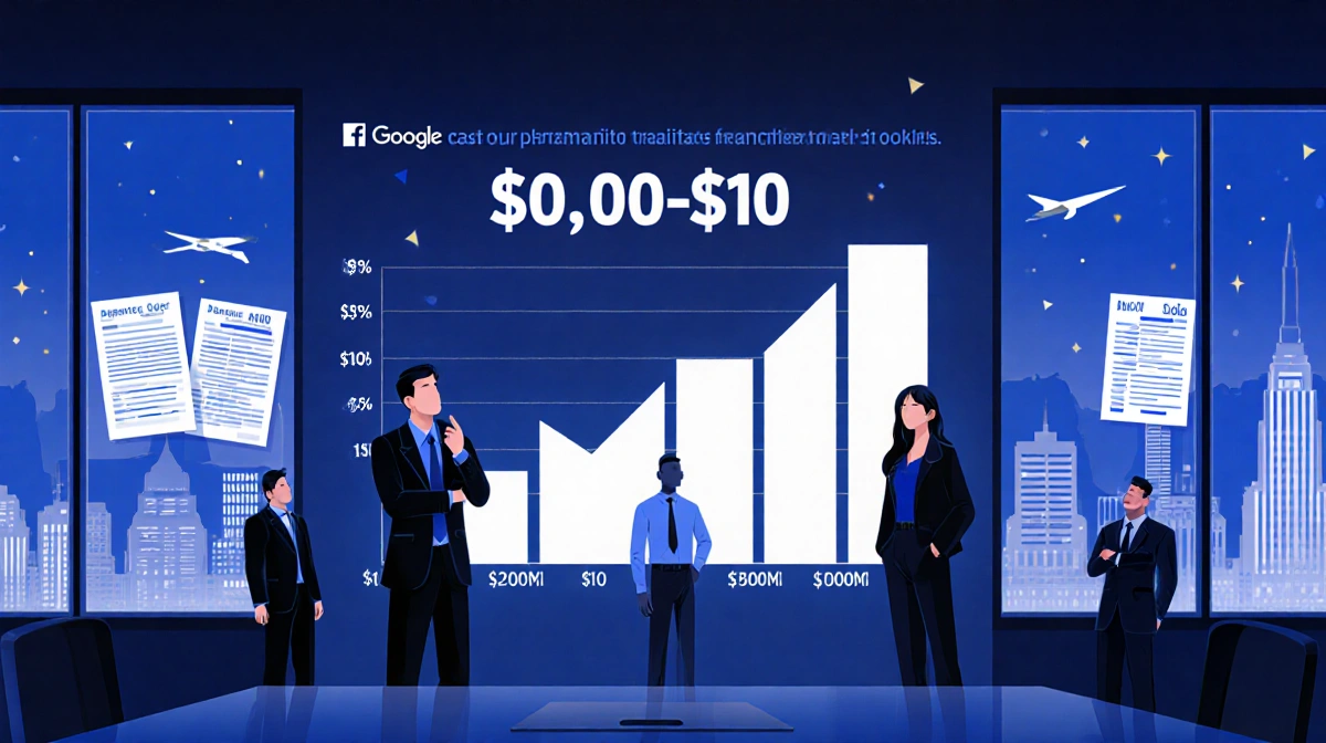 AI executives standing before massive financial chart showing billion-dollar training costs with defense contracts visible th