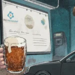 Person holding stop sign with text reading I can