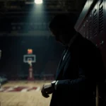 Shadowy figure watches referee