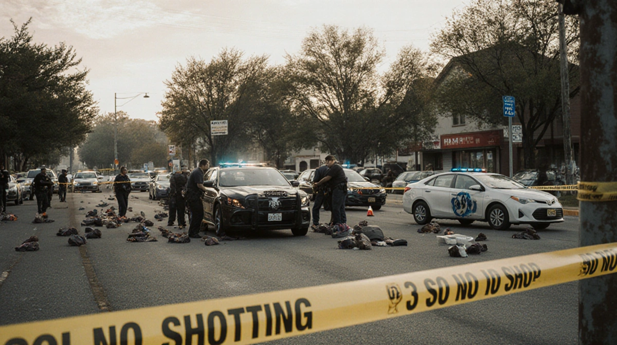 Person typing at computer with blank screen showing no results