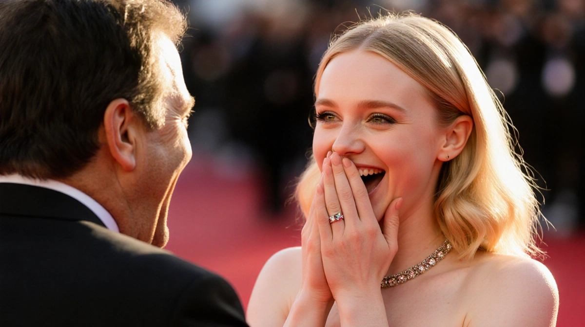 Elle Fanning beams with delight on red carpet as Jack Black shares warm smile beside her