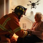 Drone Saves 90-Year-Old Woman from House Fire