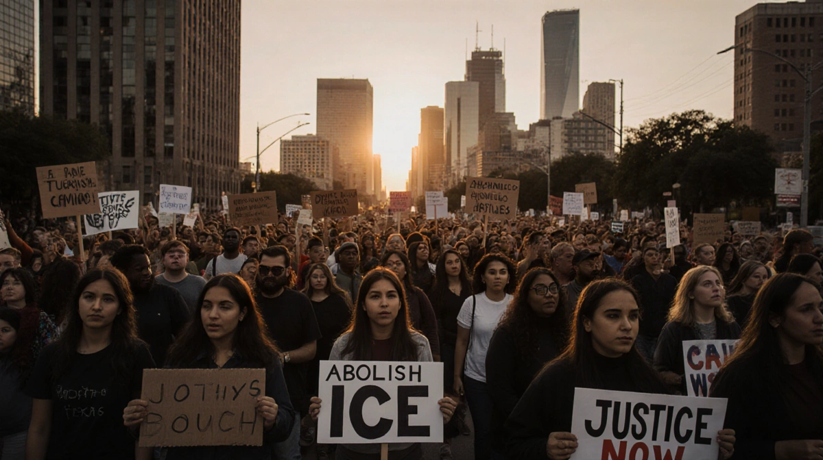 700 March in Fort Worth Against ICE After Minneapolis Shooting