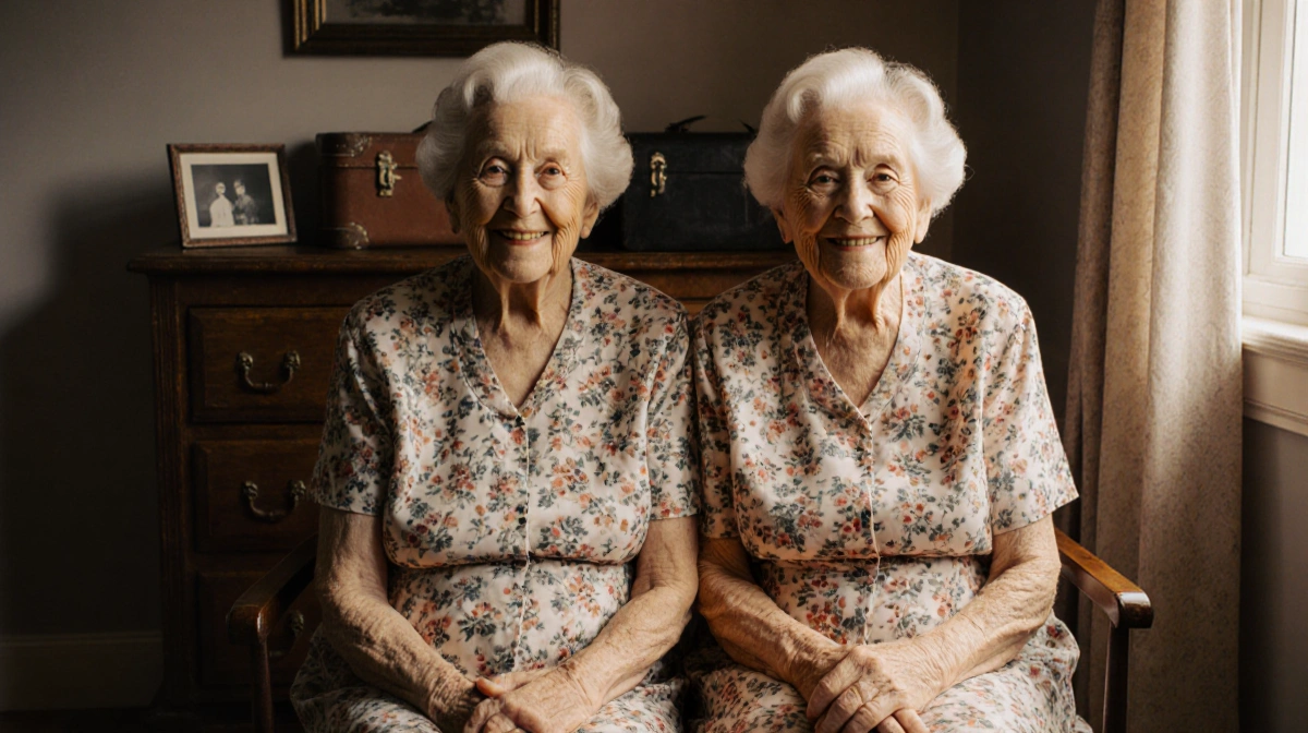 100-Year-Old Twins Still Share Everything, Even a Bed