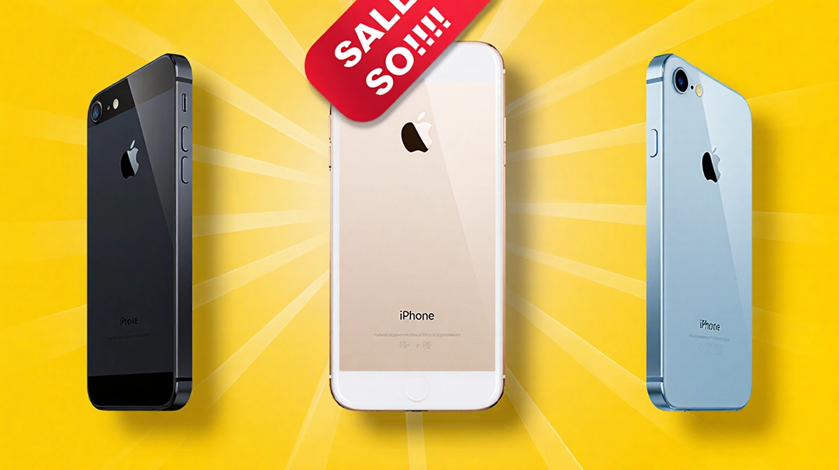 iPhone Air showing sale with vibrant colors and bright background