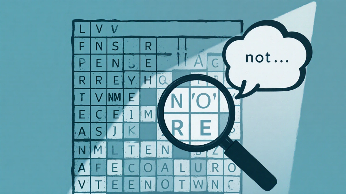 Crossword puzzle grid displays words and clues with shadow of not above 10-Across and magnifying glass highlighting hints