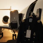 Airliner taxiing at dawn with pilot