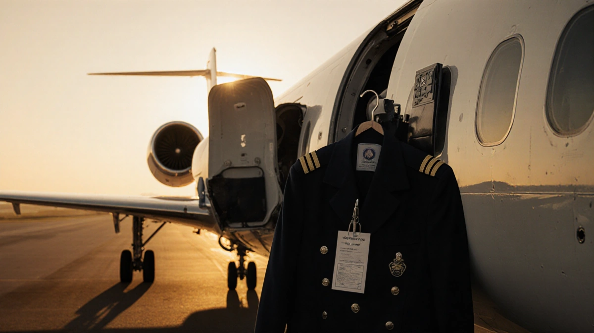 Airliner taxiing at dawn with pilot