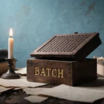 Worn wooden puzzle box opens slightly to reveal