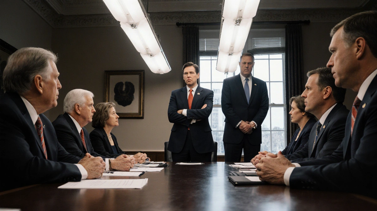 Republican lawmakers confronting DOJ officials at tense meeting with Murkowski standing firm and Tillis beside him