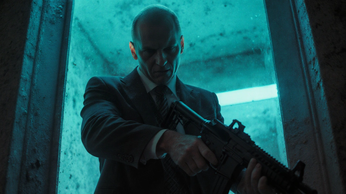 Person typing at computer with blank screen showing no image