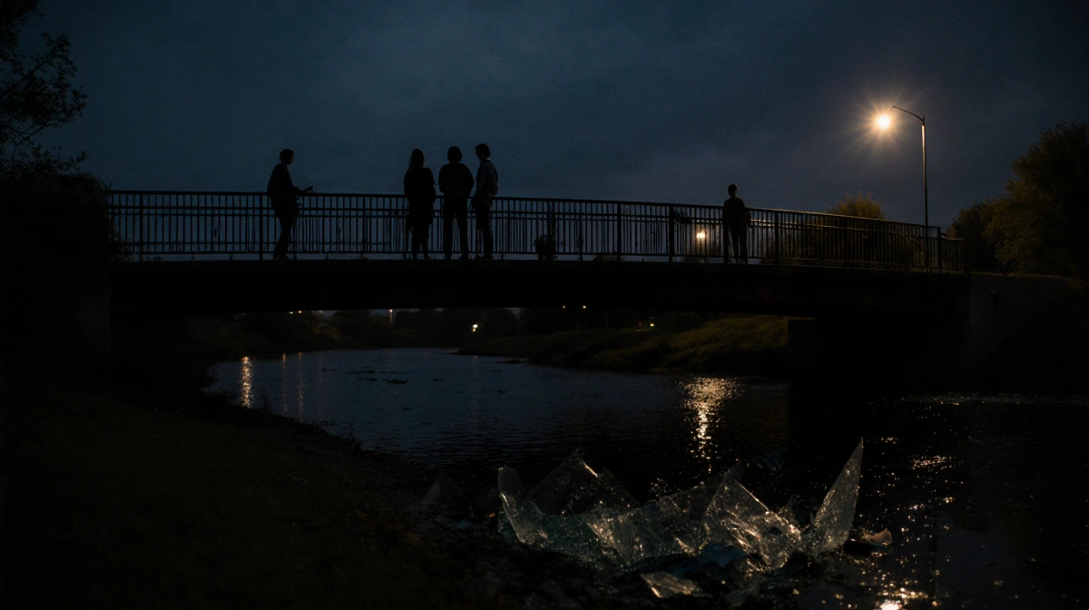 Teenagers gathering near water