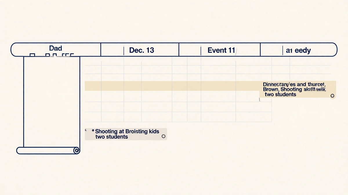 Timeline table showing key events with dates and descriptions against neutral background