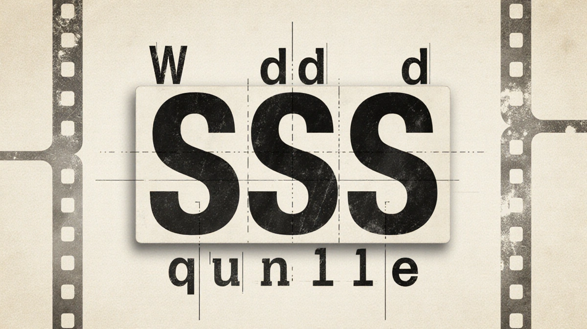 Wordle puzzle grid shows five letters with a repeated S and ending D on a background textured like old film reels